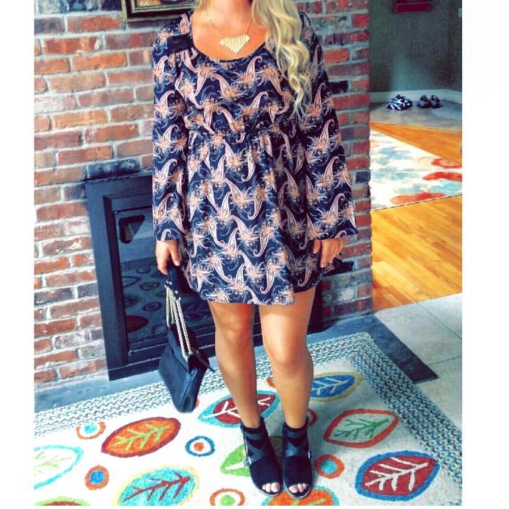 Long sleeve cocktail dress